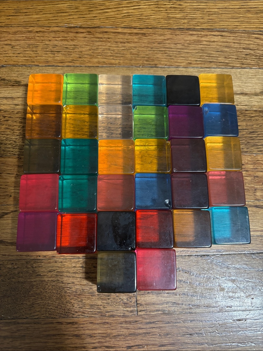 Lot of transparent cubes for light table play *see description*